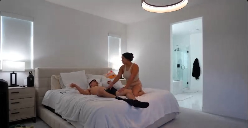 Isaac and Andrea teasing on bed video Onlyfans  so hot