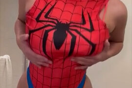 Sophie Rain/Sophieraiin Spiderman cosplay Nude video Onlyfans